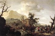 WOUWERMAN, Philips Stag Hunt in a River iut7 oil painting on canvas